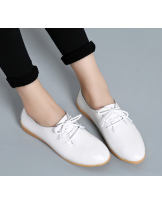Genuine Leather Summer Women Casual Shoes Moccasins Soft Pointed Toe Ladies Footwear Women Flats Shoes Female