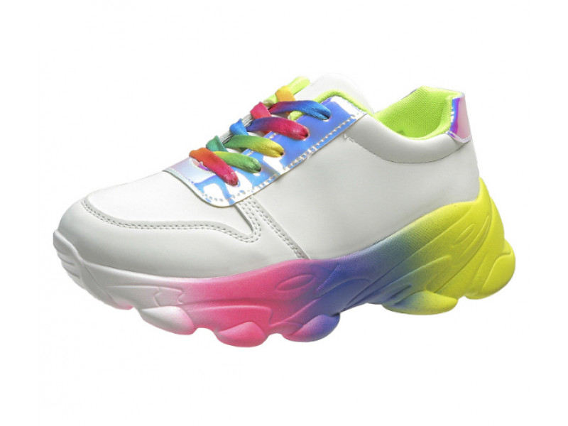 Women's Vulcanize Shoes Mixed Colors Sports Casual Comfortable Running Platform Sneakers Wear-resistant 2023 Zapatos De Mujer